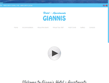 Tablet Screenshot of giannishotel-milos.com